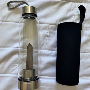 Smoky quartz infused water bottle